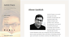 Desktop Screenshot of aashishchopra.com
