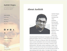 Tablet Screenshot of aashishchopra.com